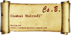 Csabai Bulcsú névjegykártya